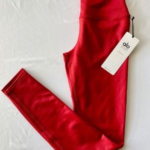 Alo Yoga High Waist Leggings (Red)